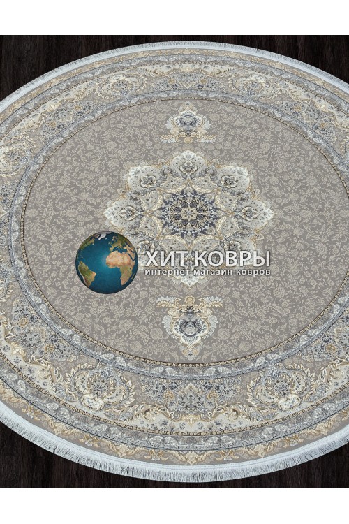 Иранский ковер Adrina 153189 Серый круг